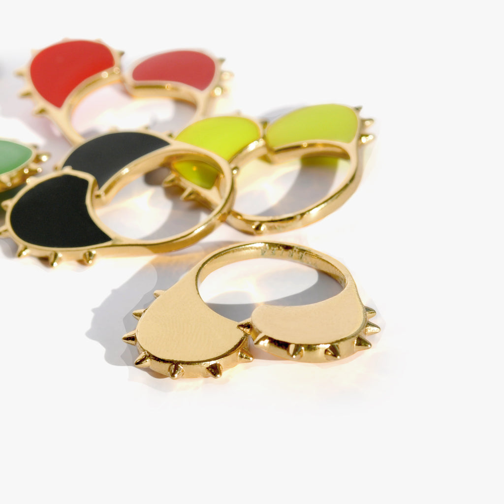 PASSIONNER Armor Ring | Golden heart ring volume XL